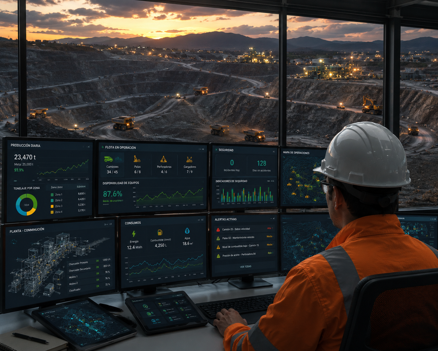 Dashboard y control de planta